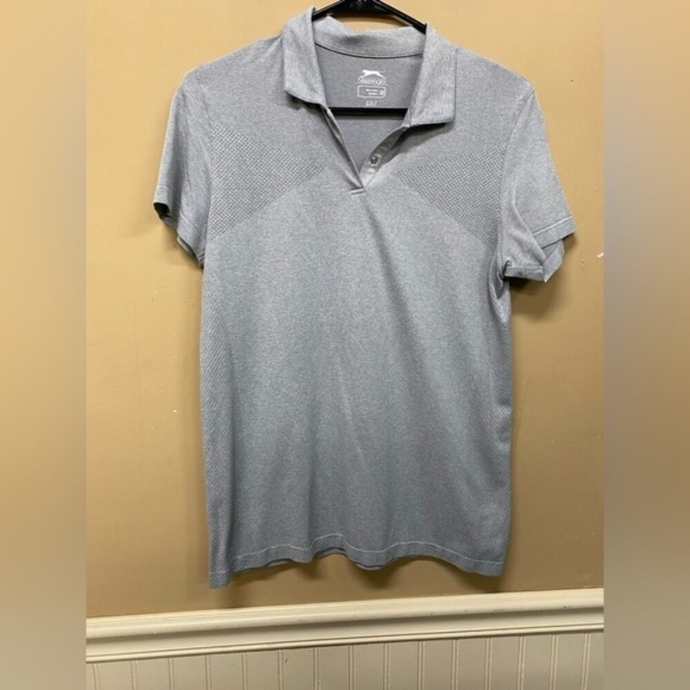 Slazenger Golf Gray Polo Shirt Size M